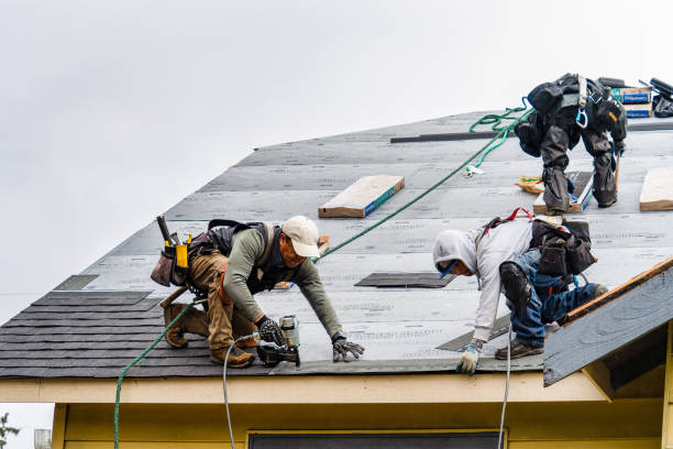 Professional Gutter Installation technician working in Moyock, NC
